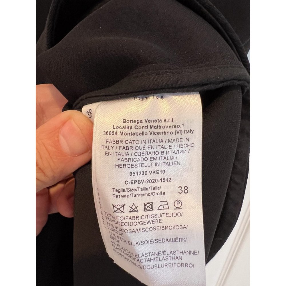 Womens Black Bottega Veneta Silk-Blend Dress - Picture 6 of 9